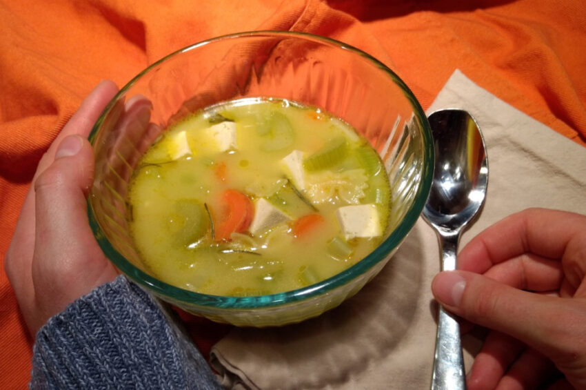 vegan "chicken" soup